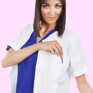 Blouse Sans Col : Demi Manches , Trois Quarts , Manches longues – Femme